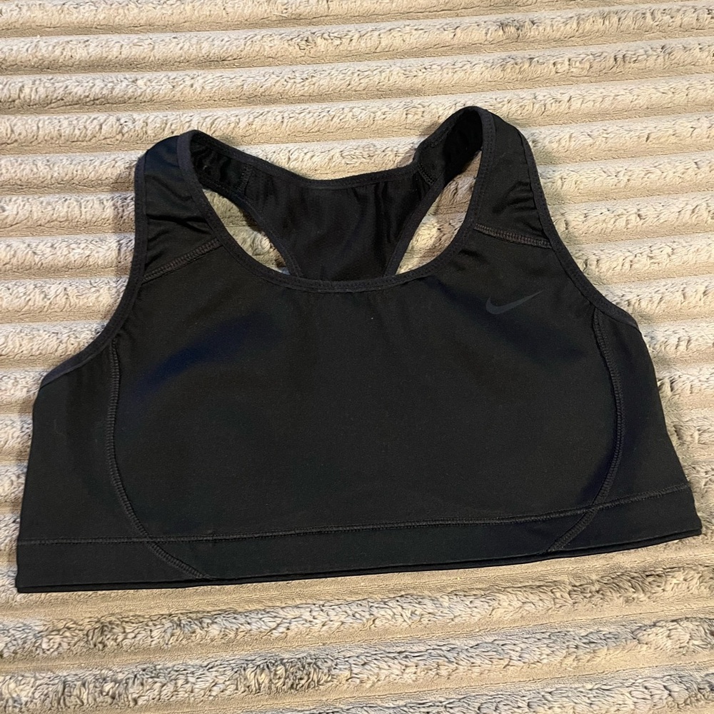 Nike Dri-Fit Black Racer Back Sports Bra Medium